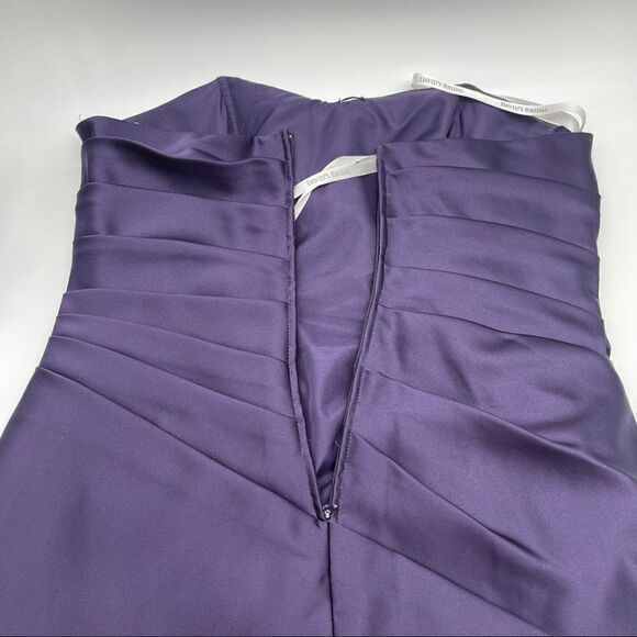 David’s Bridal Short Pleated Strapless Dress Size 10 - Picture 8 of 12